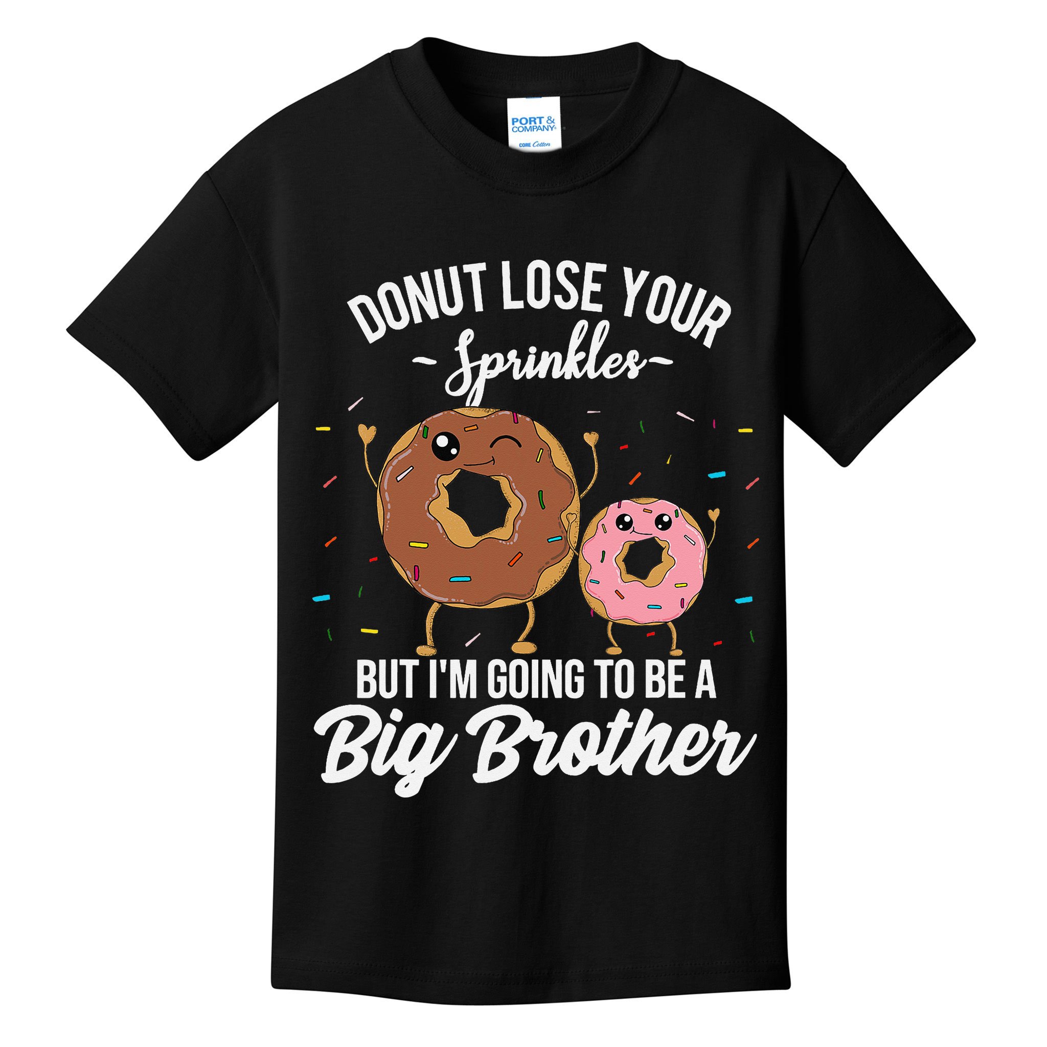 Im Going To Be A Big Brother Funny Donut Baby Announcement Kids T-Shirt