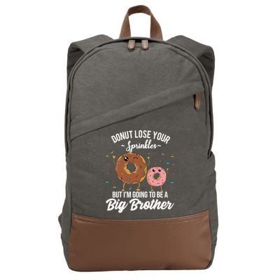 Im Going To Be A Big Brother Funny Donut Baby Announcement Cotton Canvas Backpack