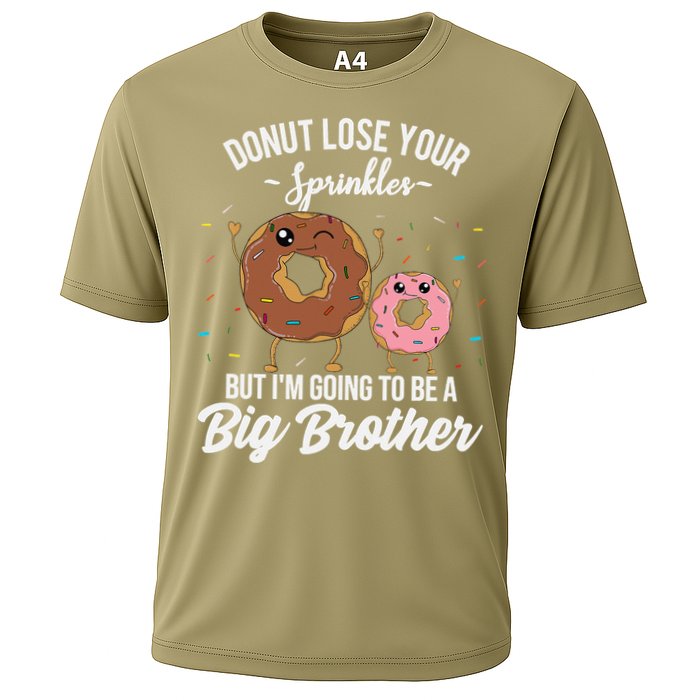 Im Going To Be A Big Brother Funny Donut Baby Announcement Cooling Performance Crew T-Shirt