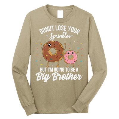 Im Going To Be A Big Brother Funny Donut Baby Announcement Long Sleeve Shirt