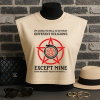 IM Going To Hell In So Many Different Religions Garment-Dyed Women's Muscle Tee