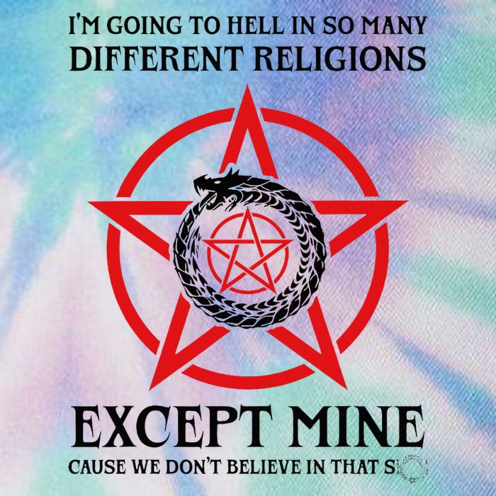 IM Going To Hell In So Many Different Religions Legacy Tie Dye Trucker Hat