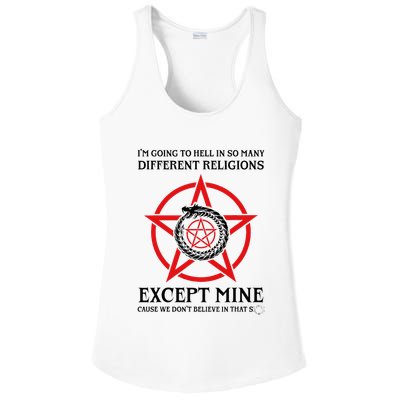 IM Going To Hell In So Many Different Religions Ladies PosiCharge Competitor Racerback Tank