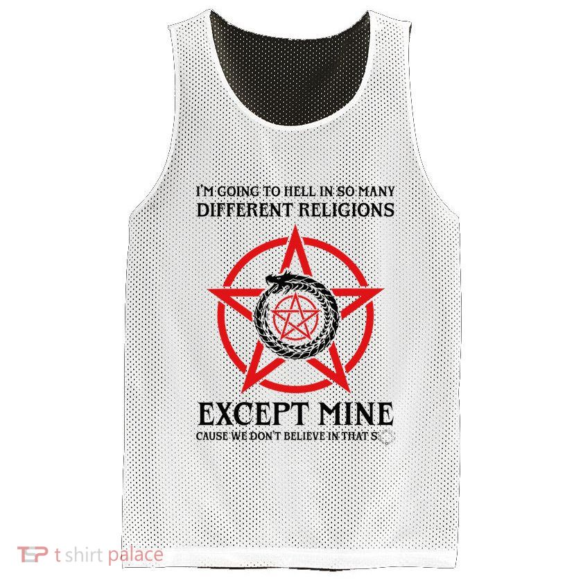 IM Going To Hell In So Many Different Religions Mesh Reversible Basketball Jersey Tank