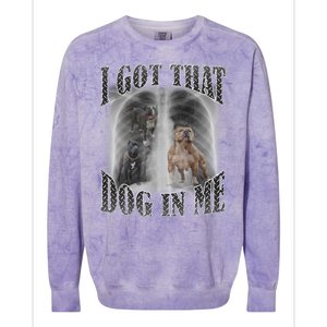 I Got That Dog In Me Funny Colorblast Crewneck Sweatshirt