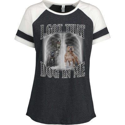 I Got That Dog In Me Funny Enza Ladies Jersey Colorblock Tee