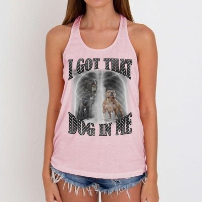 I Got That Dog In Me Funny Women's Knotted Racerback Tank