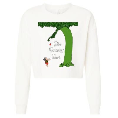 ItS Giving Tree Cropped Pullover Crew