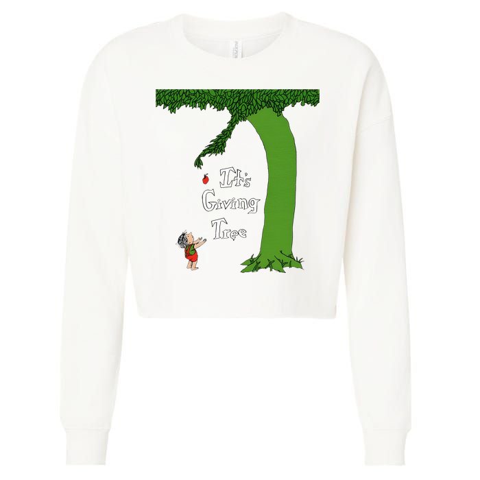 ItS Giving Tree Cropped Pullover Crew