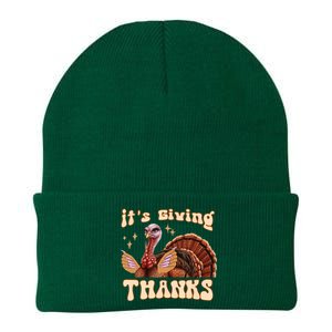 Its Giving Thanks Turkey Thanksgiving Groovy Knit Cap Winter Beanie