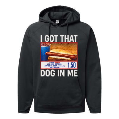 I Got That Dog In Me Funny Hotdogs Combo 4th Of July Mom Dad Performance Fleece Hoodie