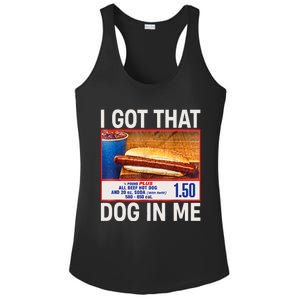 I Got That Dog In Me Funny Hotdogs Combo 4th Of July Mom Dad Ladies PosiCharge Competitor Racerback Tank