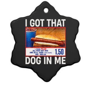 I Got That Dog In Me Funny Hotdogs Combo 4th Of July Mom Dad Ceramic Star Ornament