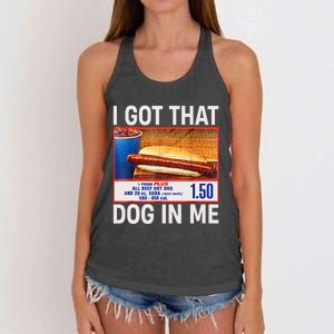 I Got That Dog In Me Funny Hotdogs Combo 4th Of July Mom Dad Women's Knotted Racerback Tank