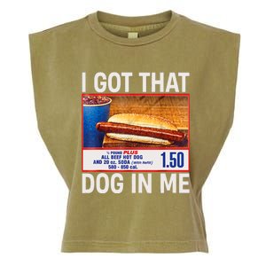 I Got That Dog In Me Funny Hotdogs Combo 4th Of July Mom Dad Garment-Dyed Women's Muscle Tee