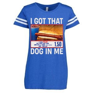 I Got That Dog In Me Funny Hotdogs Combo 4th Of July Mom Dad Enza Ladies Jersey Football T-Shirt