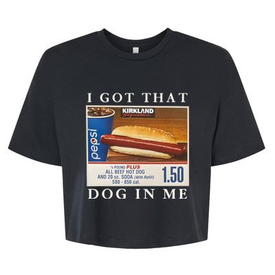 I Got That Hot Dog In Me Bella+Canvas Jersey Crop Tee