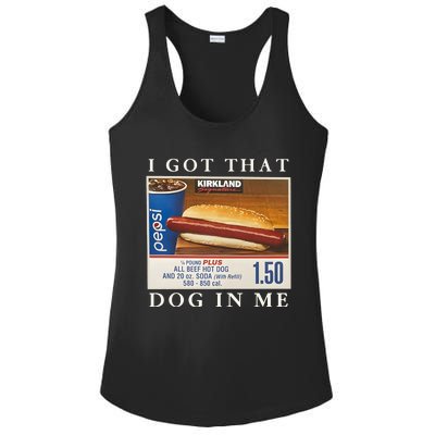 I Got That Hot Dog In Me Ladies PosiCharge Competitor Racerback Tank