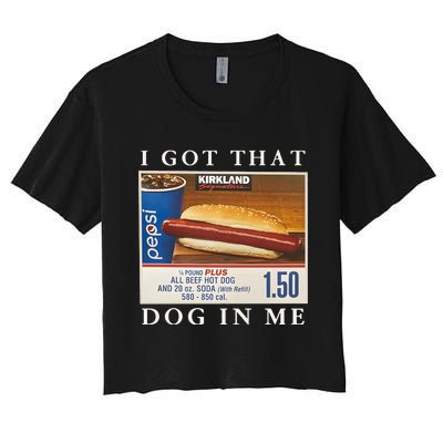 I Got That Hot Dog In Me Women's Crop Top Tee