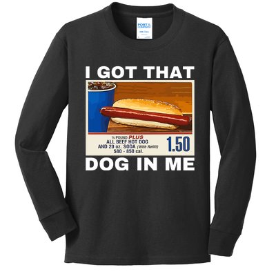 I Got That Dog In Me Kids Long Sleeve Shirt