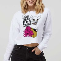 I Got That Dog In Me Chihuahua Cropped Pullover Crew