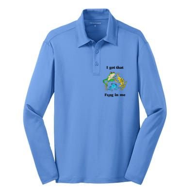 I Got That Frog In Me Funny Silk Touch Performance Long Sleeve Polo