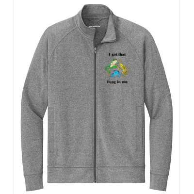 I Got That Frog In Me Funny Stretch Full-Zip Cadet Jacket