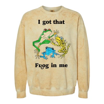 I Got That Frog In Me Funny Colorblast Crewneck Sweatshirt