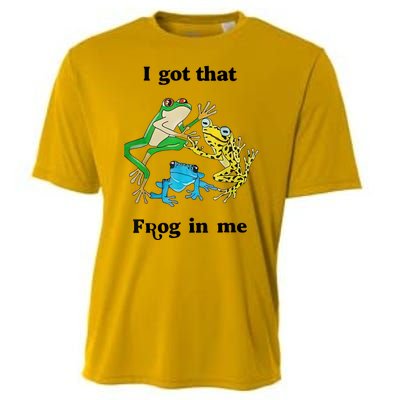 I Got That Frog In Me Funny Cooling Performance Crew T-Shirt