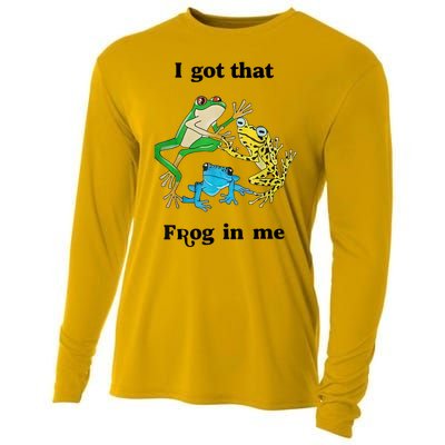 I Got That Frog In Me Funny Cooling Performance Long Sleeve Crew