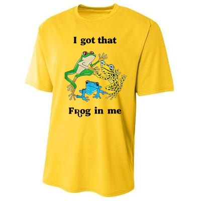 I Got That Frog In Me Funny Performance Sprint T-Shirt