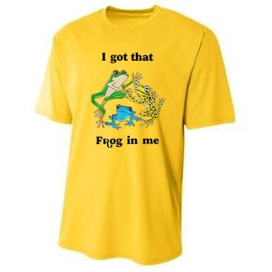 I Got That Frog In Me Funny Youth Performance Sprint T-Shirt