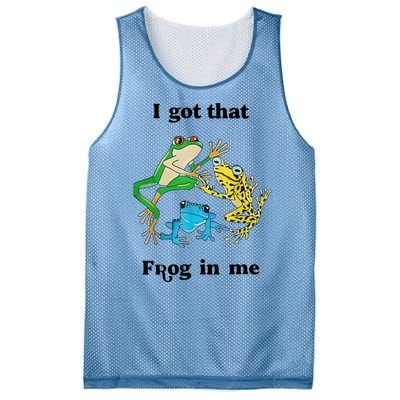 I Got That Frog In Me Funny Mesh Reversible Basketball Jersey Tank