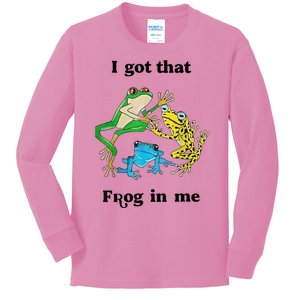 I Got That Frog In Me Funny Kids Long Sleeve Shirt