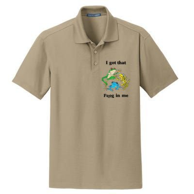 I Got That Frog In Me Funny Dry Zone Grid Polo