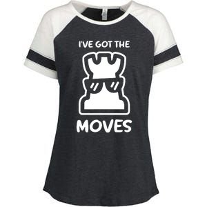 I Got The Moves Chess Enza Ladies Jersey Colorblock Tee