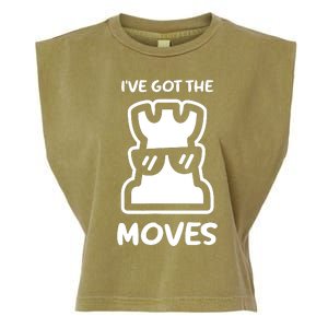 I Got The Moves Chess Garment-Dyed Women's Muscle Tee