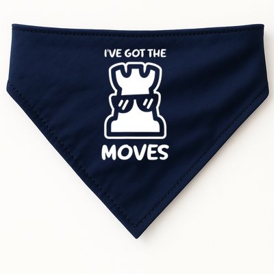 I Got The Moves Chess USA-Made Doggie Bandana