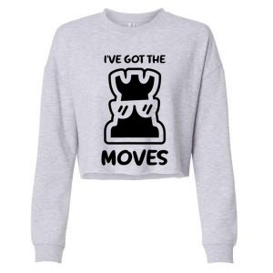 I Got The Moves Chess Cropped Pullover Crew