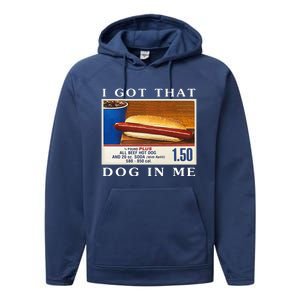 I Got That Dog In Me Funny Hot Dogs Combo Performance Fleece Hoodie