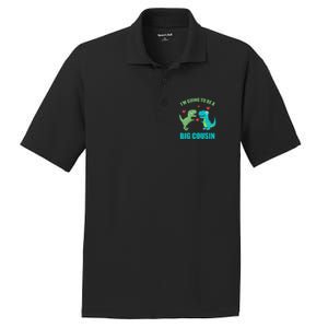 I'm Going To Be A Big Cousin Dinosaur Lovers PosiCharge RacerMesh Polo