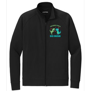 I'm Going To Be A Big Cousin Dinosaur Lovers Stretch Full-Zip Cadet Jacket