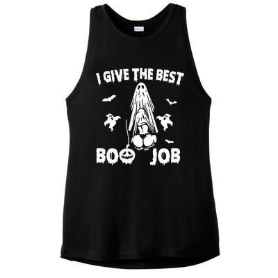 I Give The Best Boo Job Funny Joke Halloween Inappropriate Ladies PosiCharge Tri-Blend Wicking Tank