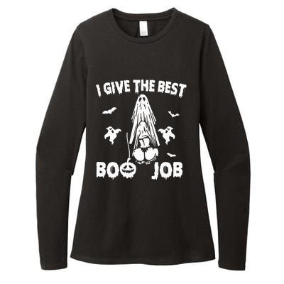 I Give The Best Boo Job Funny Joke Halloween Inappropriate Womens CVC Long Sleeve Shirt