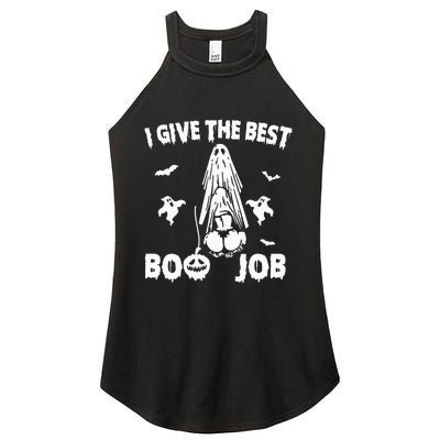 I Give The Best Boo Job Funny Joke Halloween Inappropriate Women's Perfect Tri Rocker Tank