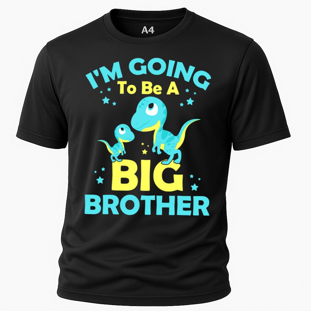 I'm Going To Be A Big Brother Cute Dinosaur Cooling Performance Crew T-Shirt