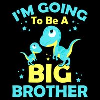 I'm Going To Be A Big Brother Cute Dinosaur Bag