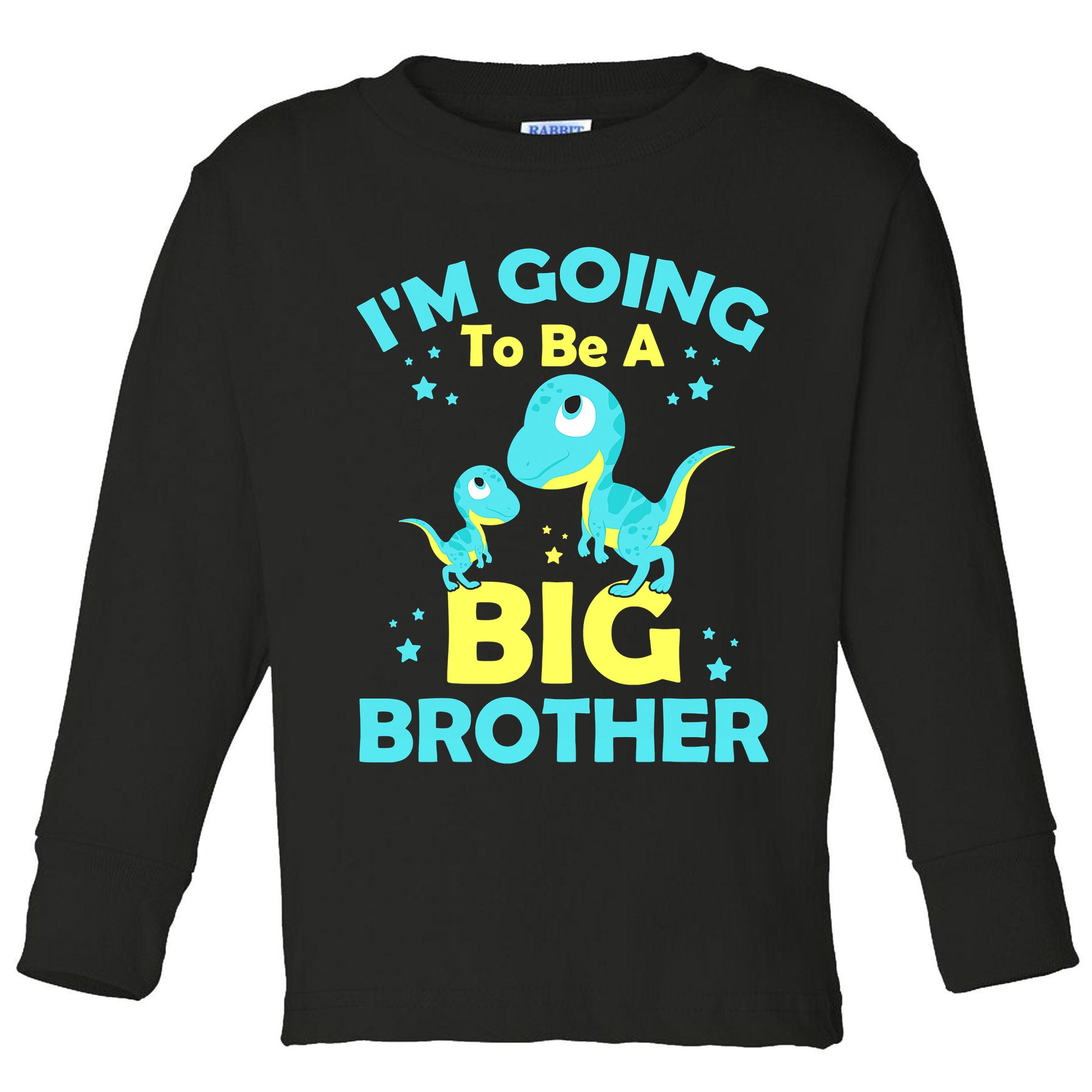 I'm Going To Be A Big Brother Cute Dinosaur Toddler Long Sleeve Shirt