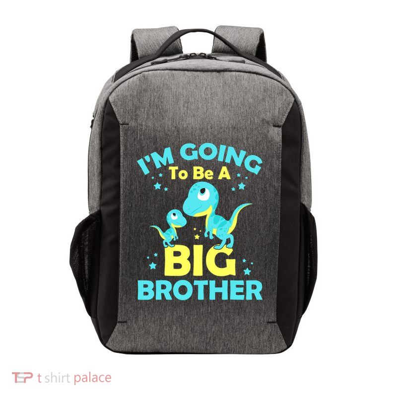 I'm Going To Be A Big Brother Cute Dinosaur Vector Backpack