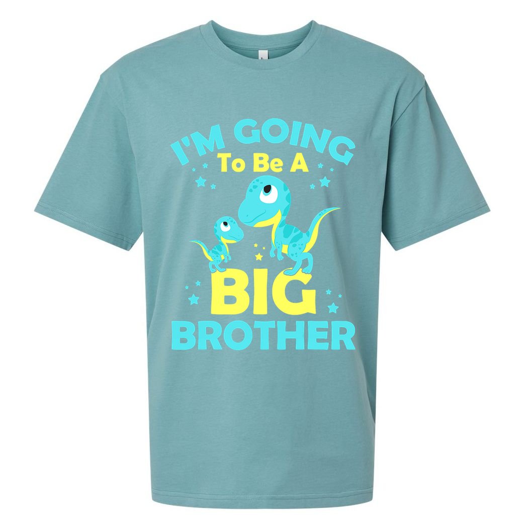 I'm Going To Be A Big Brother Cute Dinosaur Sueded Cloud Jersey T-Shirt